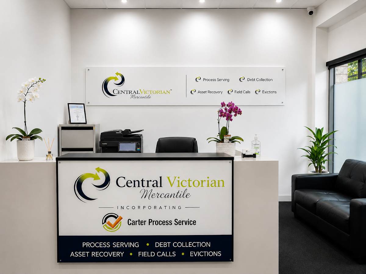 Reception area inside the Central Victorian Mercantile Bendigo office