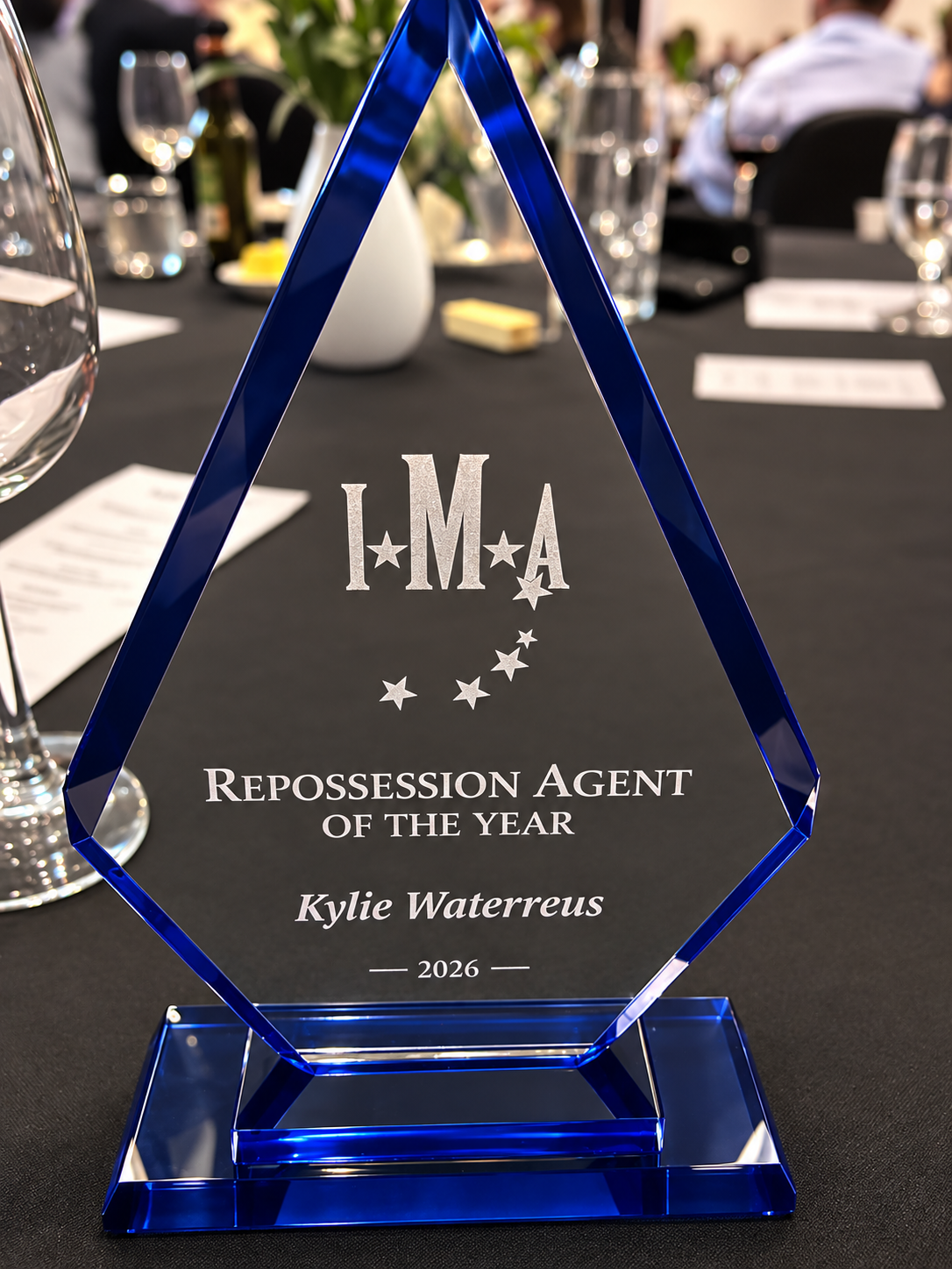 IMA Repossession Agent of the Year award presented to Kylie Waterreus